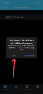 آموزش any connect آیفون